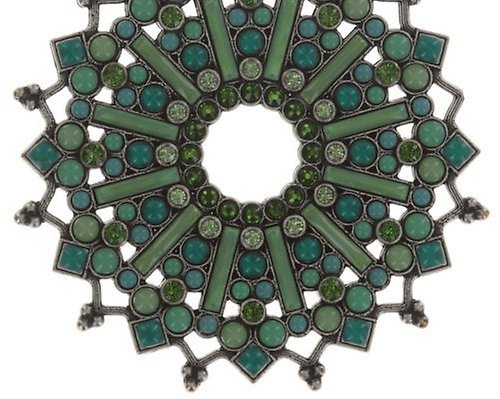image for Necklace (Long) Mandala Green  large