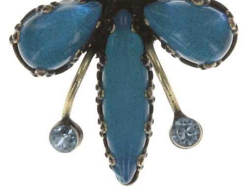 image for Earring Eurowire Flower Zumzum Blue  small