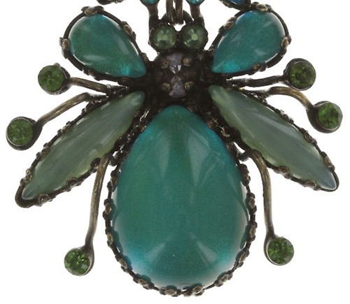 image for Earring Stud Dangling Flower Zumzum Blue / Green / Lila  large