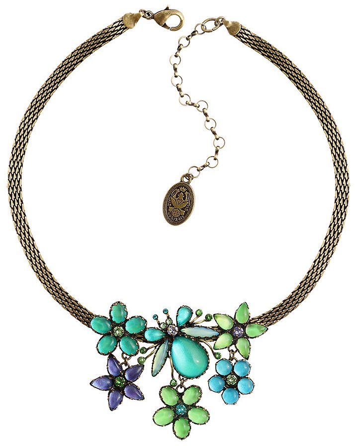 image for Necklace Flower Zumzum Blue / Green / Lila  