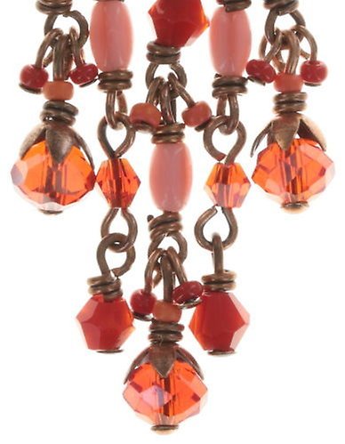 Bild für Ohrstecker baumelnd Little Bloom Korallenfarbig / Rot  