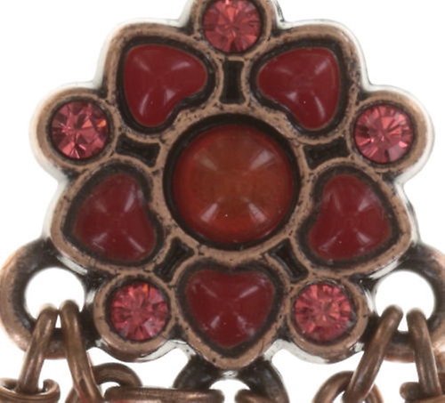 image for Earring Stud Dangling Little Bloom Coralline / Red  
