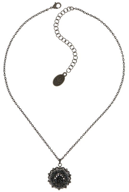 image for Necklace Pendant Petit Four Dentelle Black  small