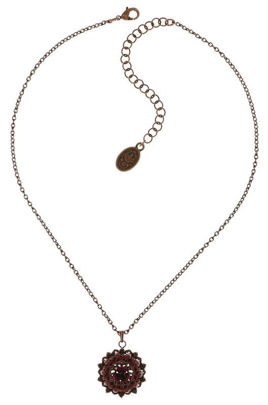 image pour Collier pendant Petit Four Dentelle Rose  small