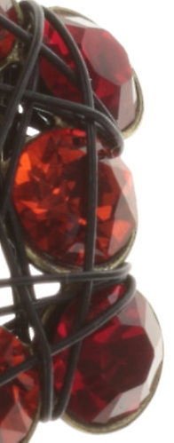 image for Earring clip Bended Lights Coralline / Red  