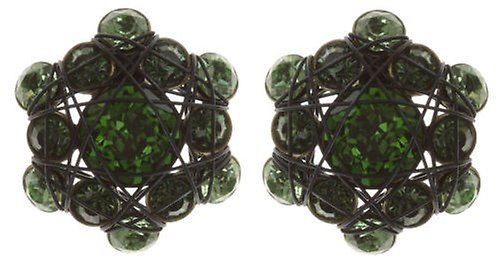 Kép Earring stud Bended Lights green  