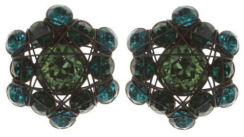 image for Earring Stud Bended Lights Blue / Green  