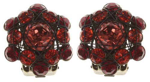 image for Earring clip Bended Lights Coralline / Red  