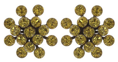 image pour Clou d'oreille Magic Fireball Jaune light topaz Classic Size (21mm Ø)