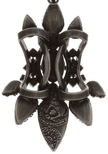 Kép Earring stud dangling Dracula Black  