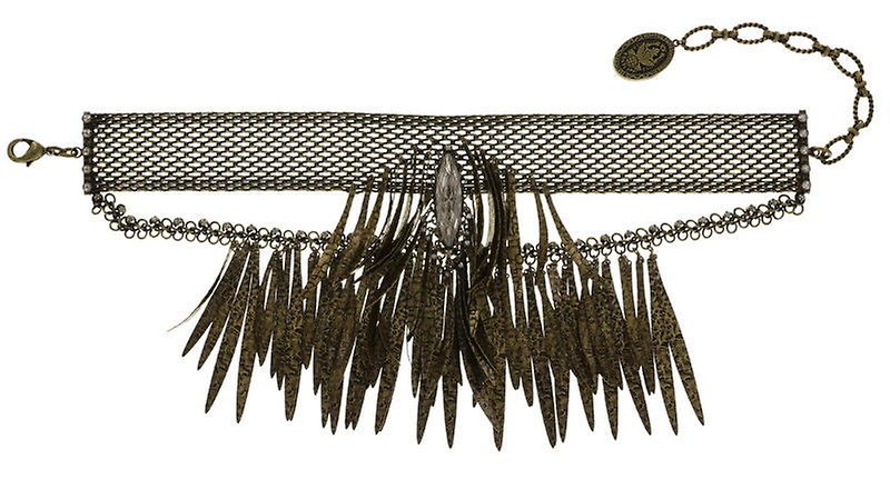 Kép Necklace choker Global Glam White crystal silver shade 