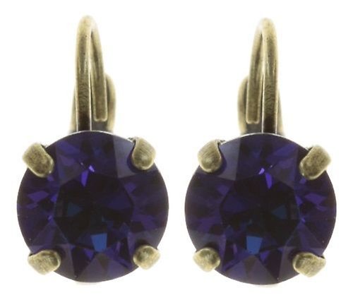 image for Earring Eurowire Black Jack Blue / Lila Crystal Heliotrope SS 39