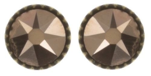 Bild für Ohrstecker flach Black Jack Braun crystal rose gold SS 20