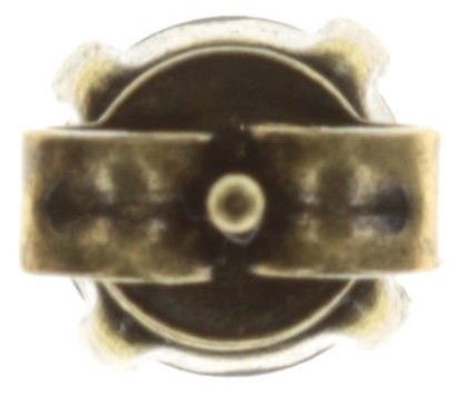 image for Earring stud Black Jack Brown crystal copper SS 29