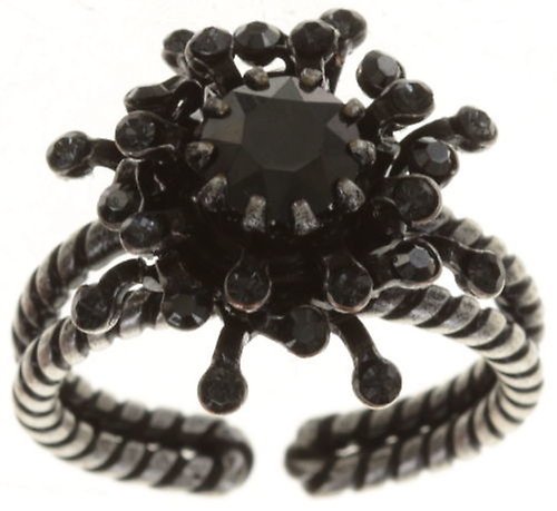 image pour Anneau Petit Four de Fleur Noir  SS 29