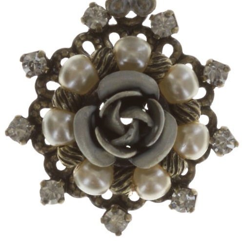 image for Earring Stud Dangling Petit Four Dentelle White  extra small