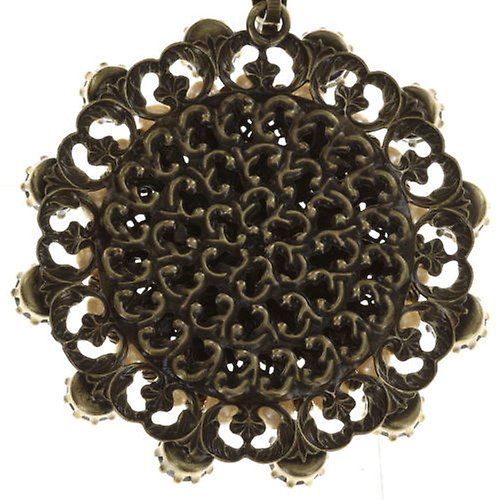 image for Necklace Pendant Petit Four Dentelle White  extra large