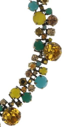 image for Necklace Collier Ballroom Classic Glam Yellow / Green  