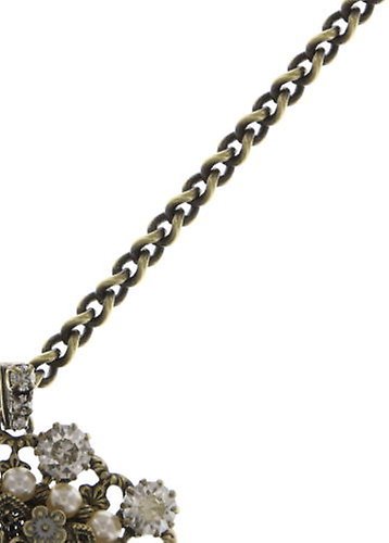 image pour Collier pendant Petit Four Dentelle Blanc  extra large