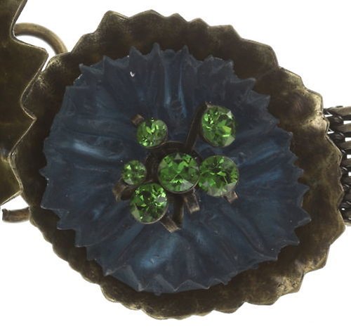 Bild für Halskette Collier Samurai Bloom Blau / Grün  