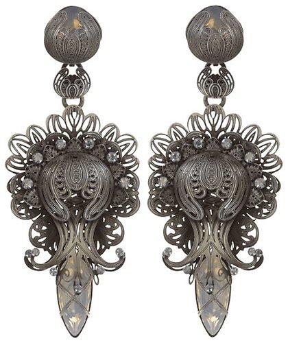 image for Earring Stud Dangling Harakiri Bloom White  large