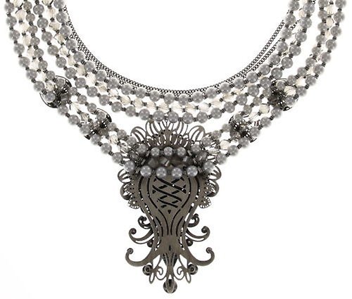 Bild für Choker Collier Harakiri Bloom Weiß  Extra Large