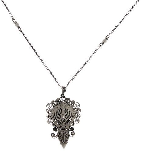 image pour Collier pendant (long) Harakiri Bloom Blanc  small