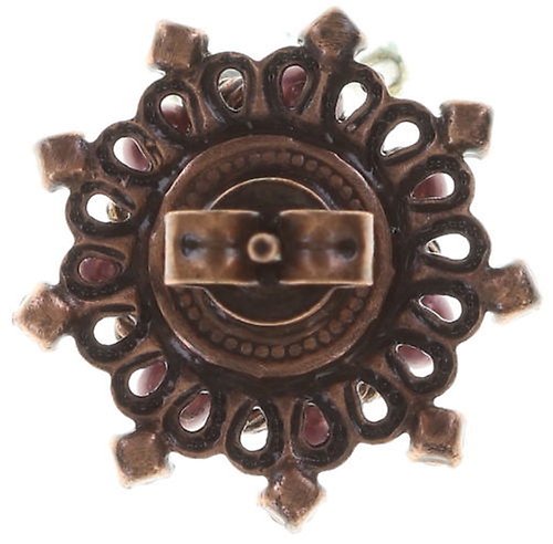 image for Earring stud Petit Four Dentelle Pink  extra small