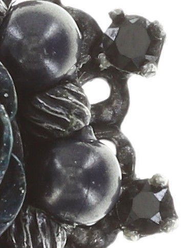 Kép Earring stud Petit Four Dentelle Black  extra small