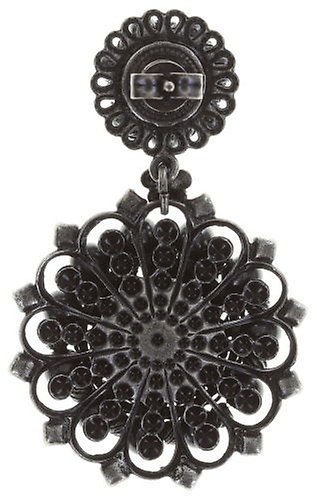 image pour Clou d'oreille pendant Petit Four Dentelle Noir  medium