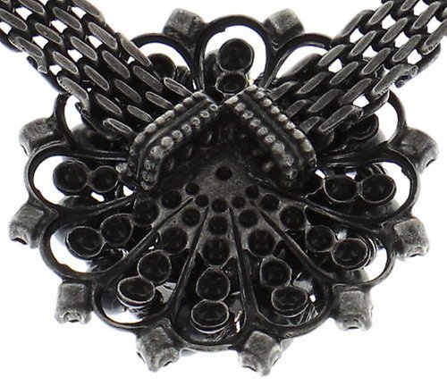 image pour Collier Petit Four Dentelle Noir  