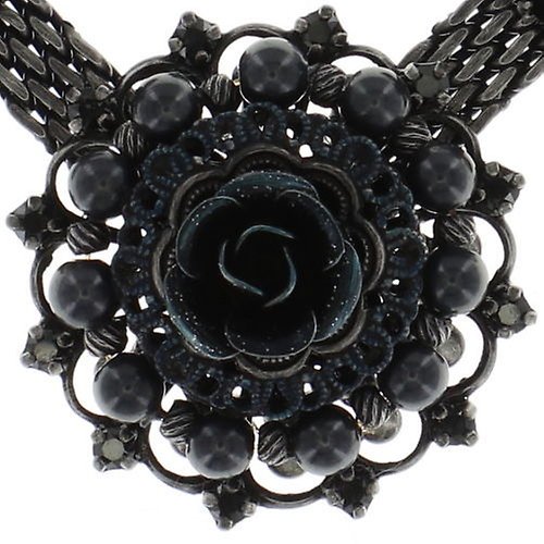 image pour Collier Petit Four Dentelle Noir  