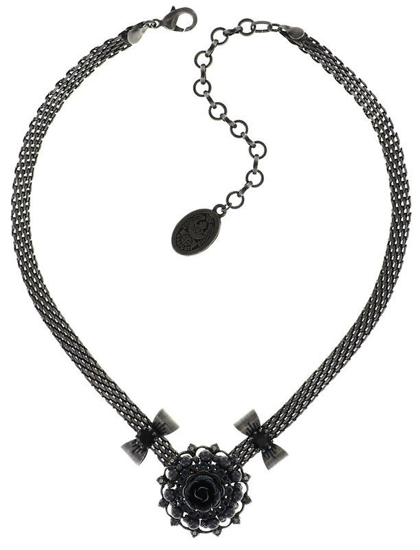image pour Collier Petit Four Dentelle Noir  
