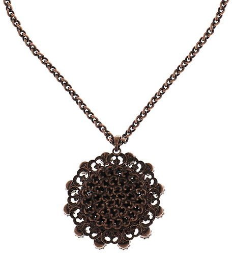 image pour Collier pendant Petit Four Dentelle Rose  extra large