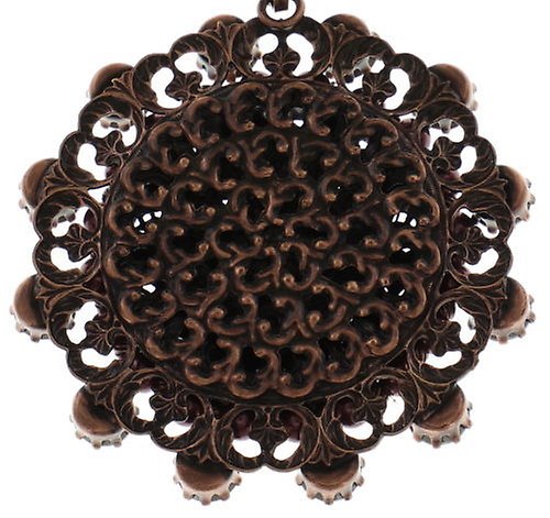 image for Necklace Pendant Petit Four Dentelle Pink  extra large