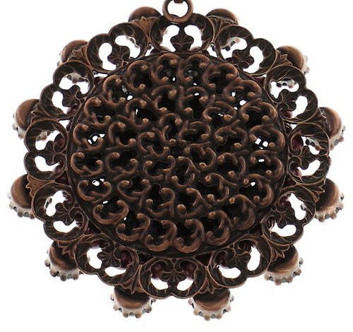 image pour Collier pendant (long) Petit Four Dentelle Rose  extra large