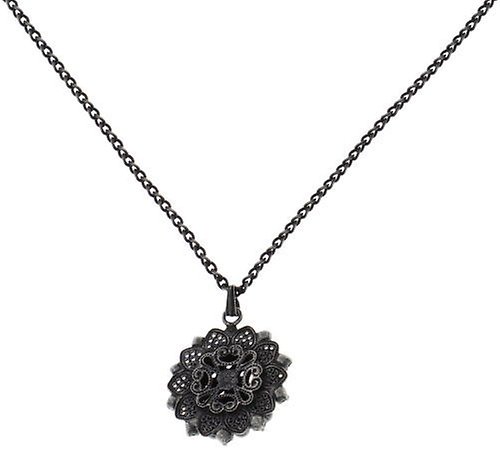 image pour Collier pendant Petit Four Dentelle Noir  small