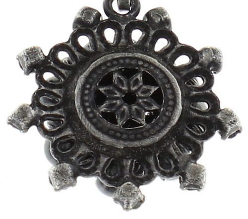 image for Necklace Pendant Petit Four Dentelle Black  extra small