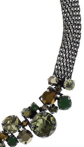 image for Necklace Ballroom Classic Glam Green / Brown  