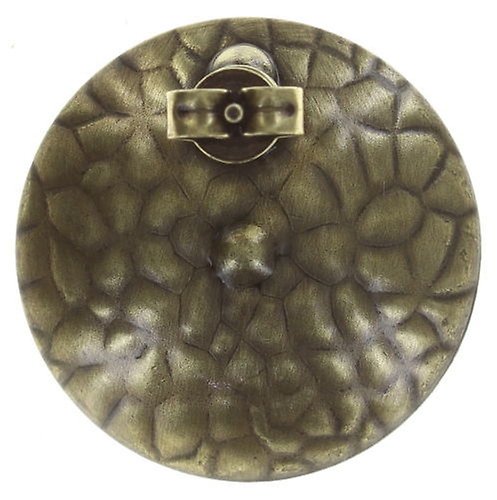 image for Earring Stud Rivoli Concave Green / Lila crystal iridescent green large