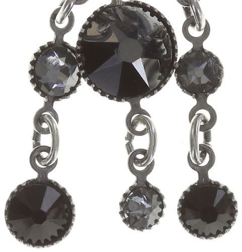 image for Necklace Waterfalls Black / Grey  