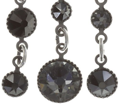 image for Necklace Waterfalls Black / Grey  