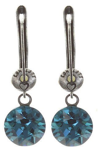 image pour Boucles d'oreilles pendantes Black Jack Bleu indicolite SS 39