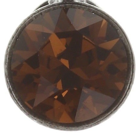 image for Earring eurowire Black Jack Brown smoked topaz SS 29