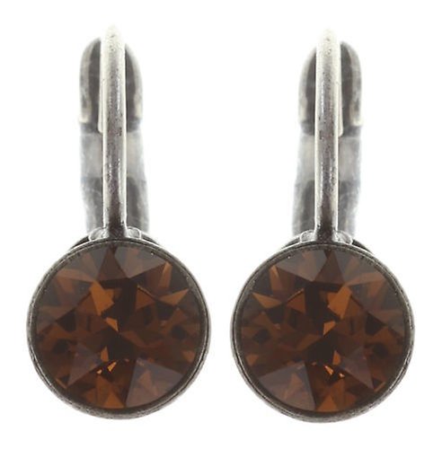 Bild für Ohrringe mit Brisur Black Jack Braun Rauchiges topaz SS 29