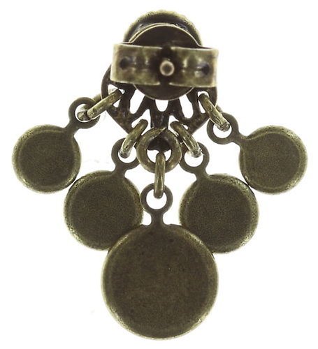 image for Earring Stud Dangling Waterfalls Khaki / Green  