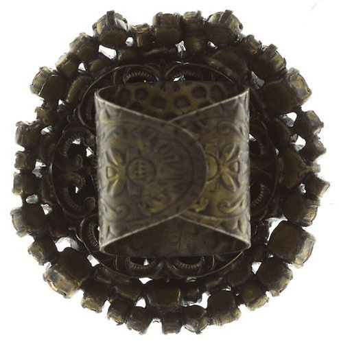 image pour Anneau Ballroom Beige crystal golden shadow Big