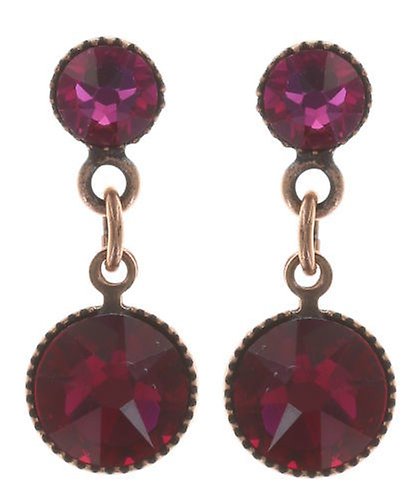 image pour Clou d'oreille pendant Waterfalls Rouge  