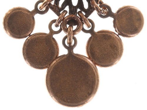 image for Earring stud dangling Waterfalls Red  