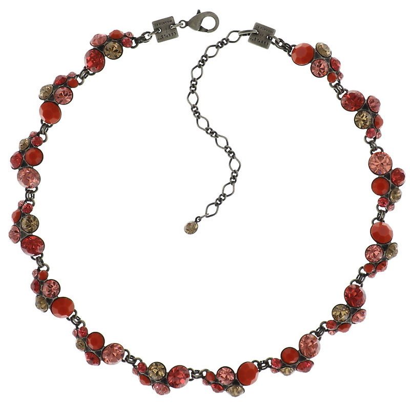 image for Necklace Collier Petit Glamour Red / Orange  